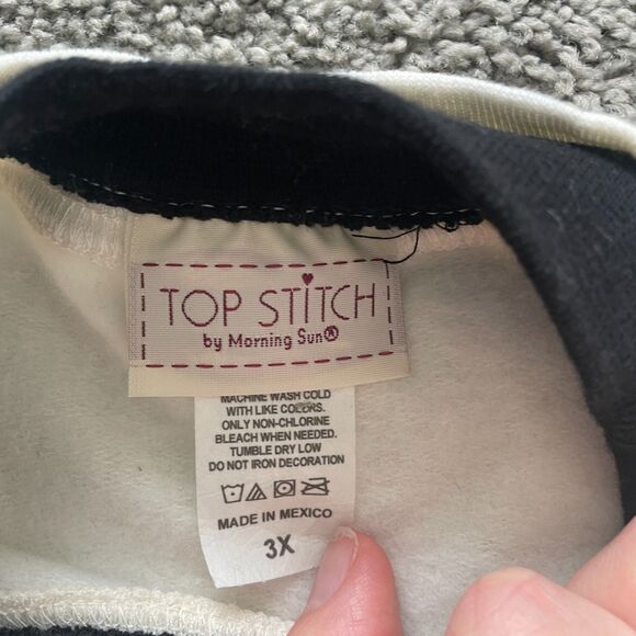 VTG Top Stitch Crewneck Sweater Grandma Cottage Autumn Cabincore Sz 3X - Picture 4 of 10